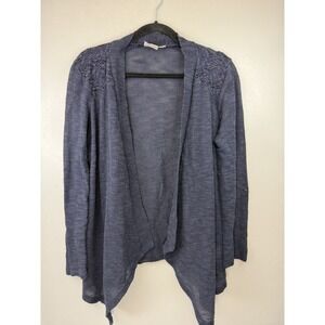 Motherhood Maternity Navy Sharbite Lace Open Front Cardigan Size XL